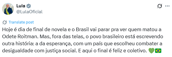 lula-usa-final-de-‘vale-tudo’-e-odete-roitman-para-promover-debate-sobre-desigualdade
