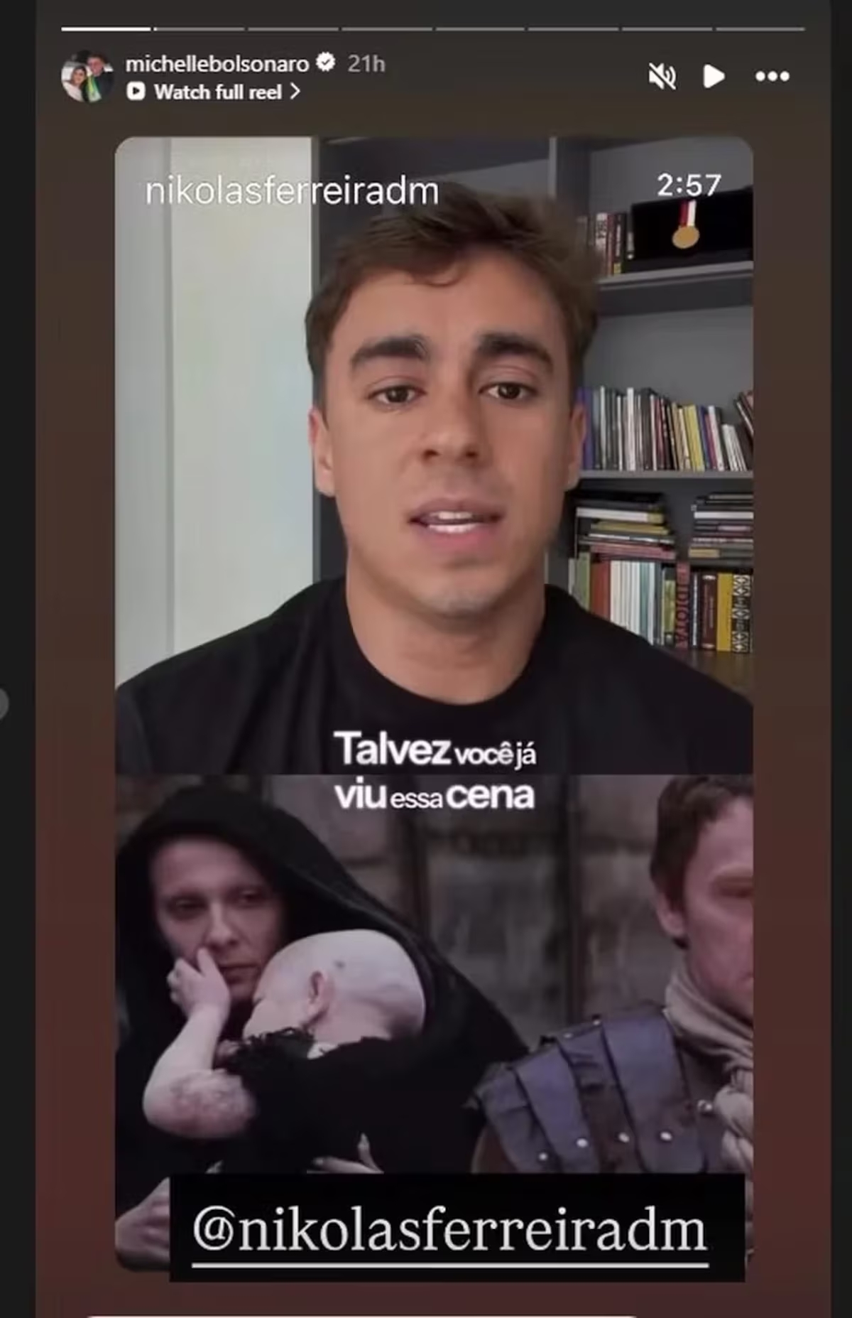 michelle-divulga-video-de-nikolas-ferreira-apos-briga-do-deputado-com-eduardo-bolsonaro