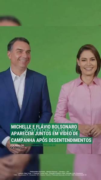 michelle-e-flavio-bolsonaro-aparecem-juntos-em-video-de-campanha-apos-rompimento-publico