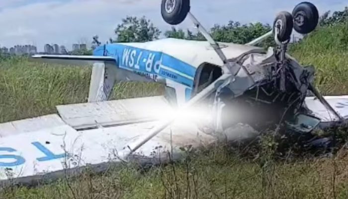 aviao-cai-durante-aula-no-aeroclube-de-manaus;-instrutor-morre